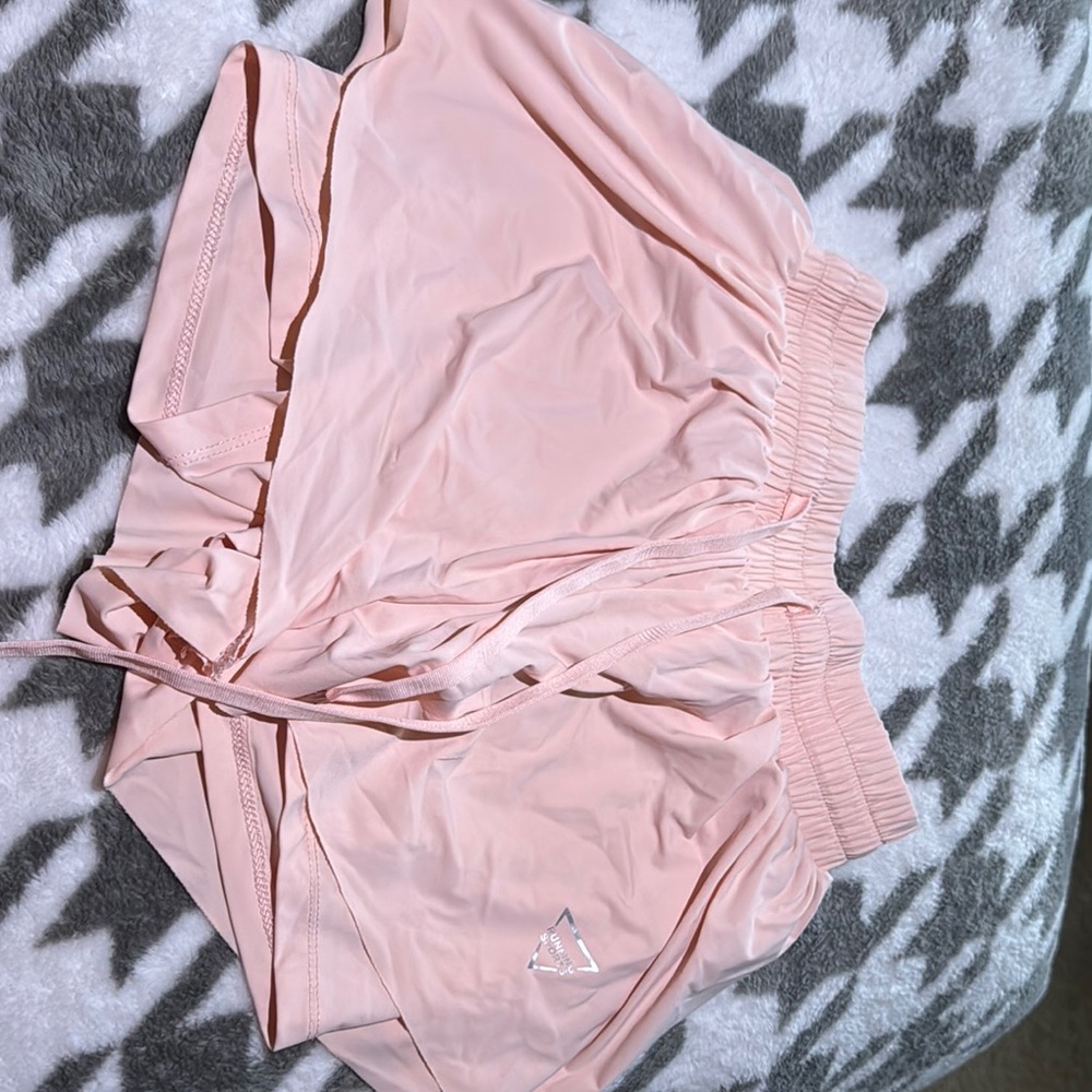 SHEIN Pink Athletic Shorts Lightweight Silky